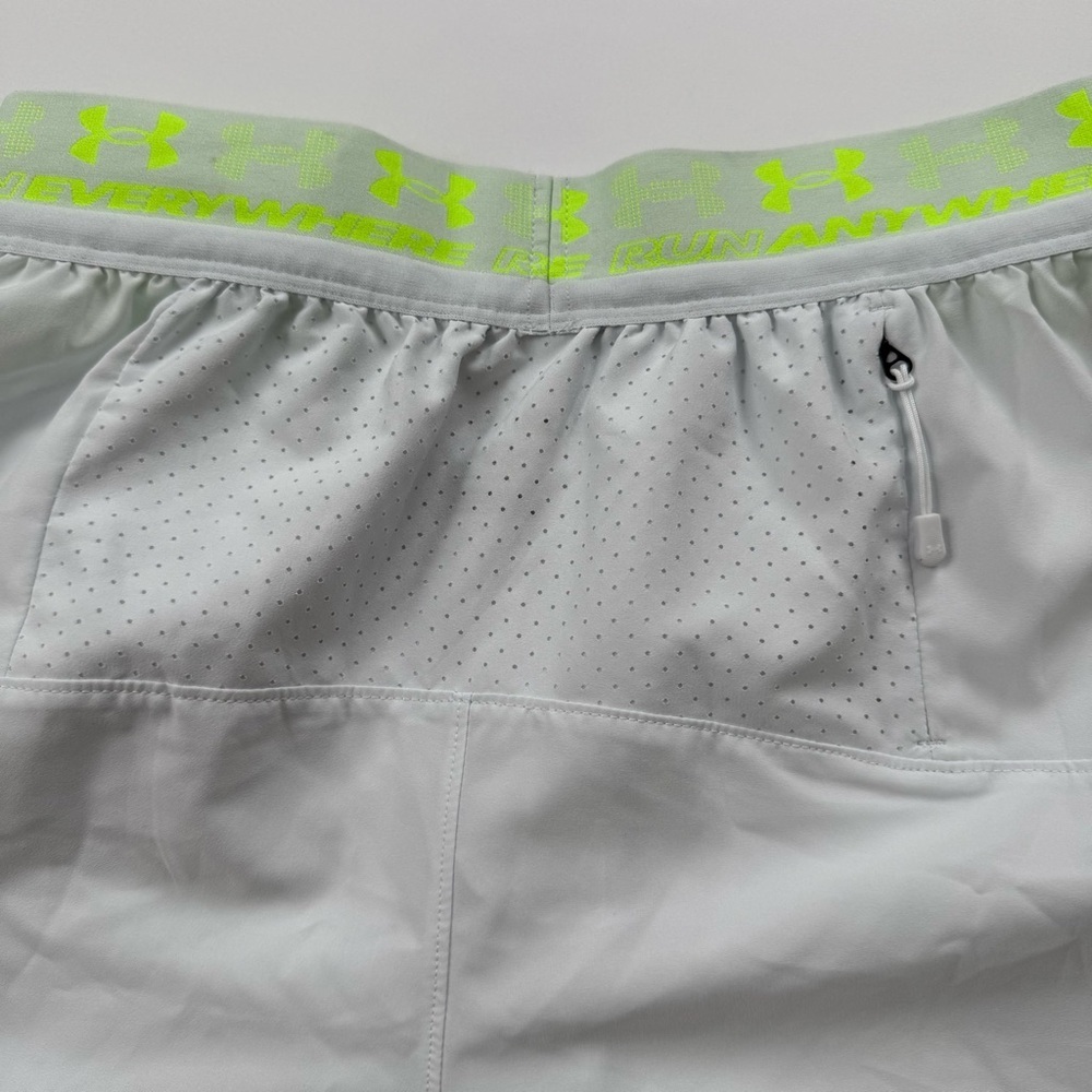 Under Armour Run Anywhere Running Shorts Neon Waistband Athletic Size S - Picture 6 of 7